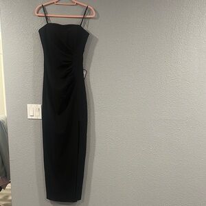 Xscape Classic Black Strapless Gown